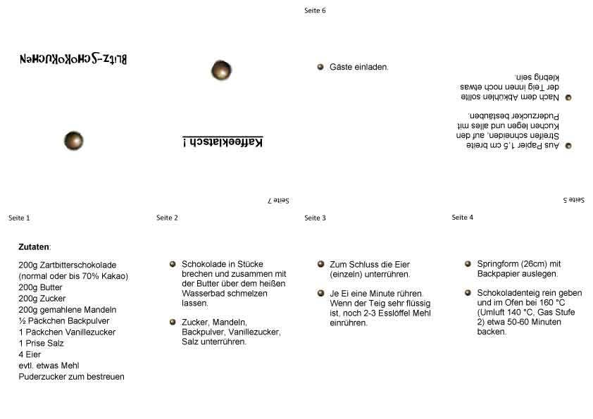 Schokoladenkuchen Rezept (Pocket Mod)